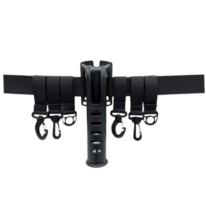 Fishing Equipment Hanger - Cintura da Pesca Regolabile con Portacanna,