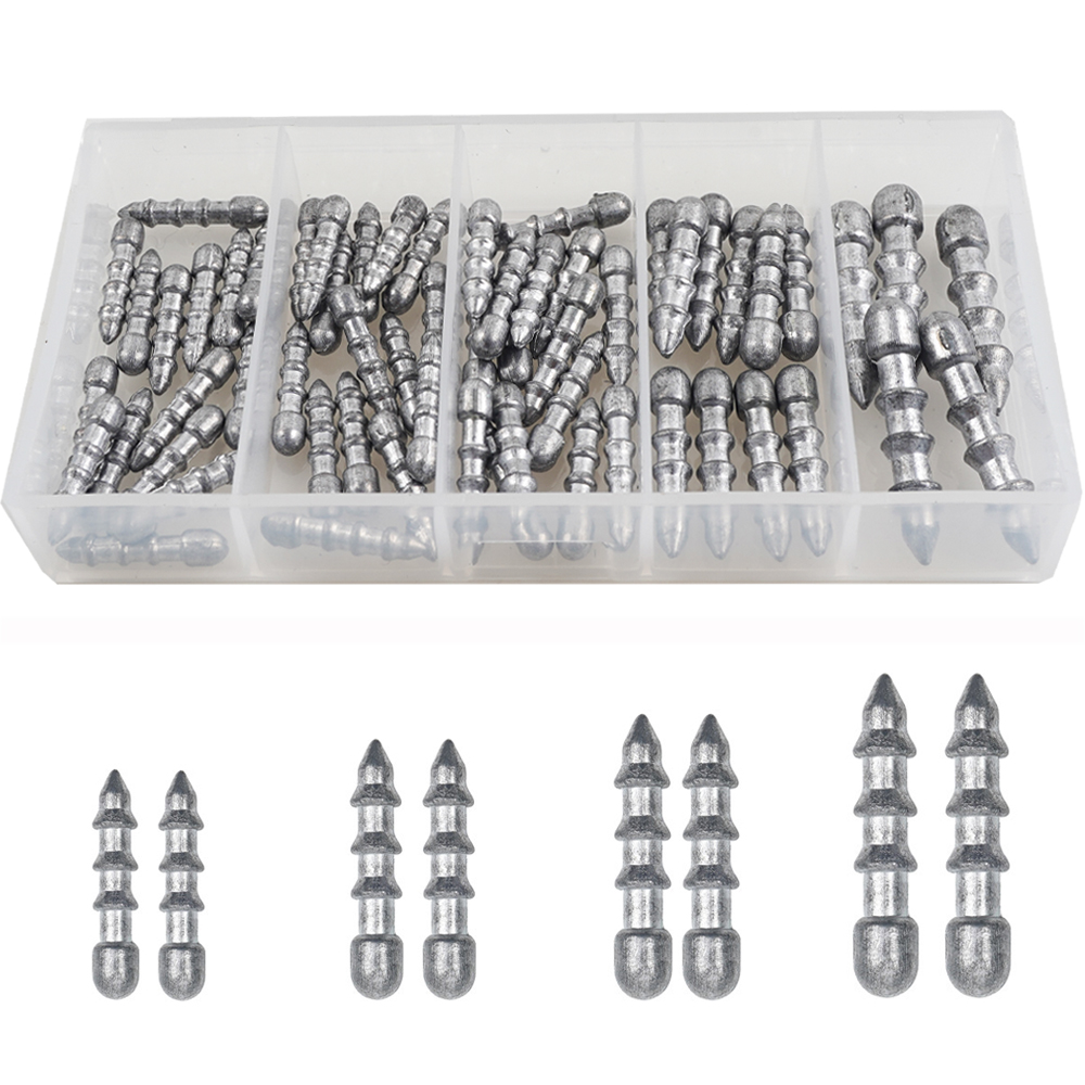Fishing Equipment Tackle - 60 pz pesi per unghie Worm